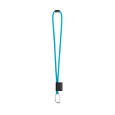 75089. SET Lanyard TUBE Long (Ø 7 mm) s karabinou ve tvaru D 55 mm a bezpečnostní sponou Ø 7 mm