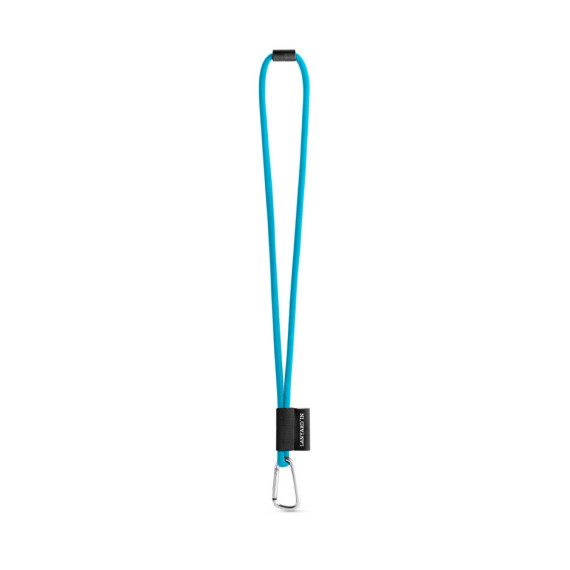 75089. SET Lanyard TUBE Long (Ø 7 mm) s karabinou ve tvaru D 55 mm a bezpečnostní sponou Ø 7 mm
