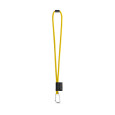 75089. SET Lanyard TUBE Long (Ø 7 mm) s karabinou ve tvaru D 55 mm a bezpečnostní sponou Ø 7 mm