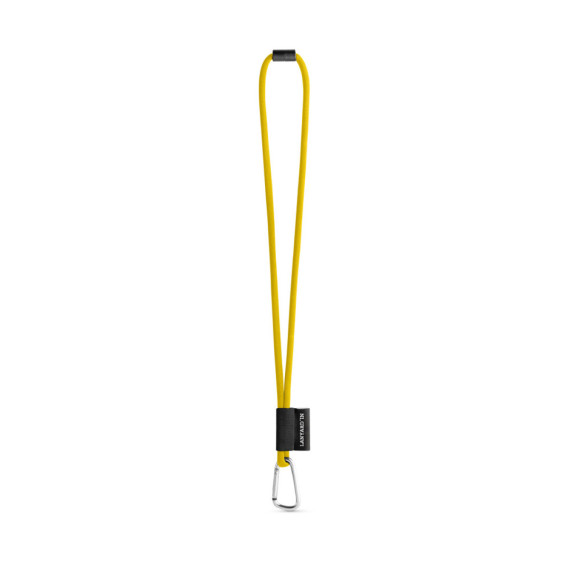 75089. SET Lanyard TUBE Long (Ø 7 mm) s karabinou ve tvaru D 55 mm a bezpečnostní sponou Ø 7 mm