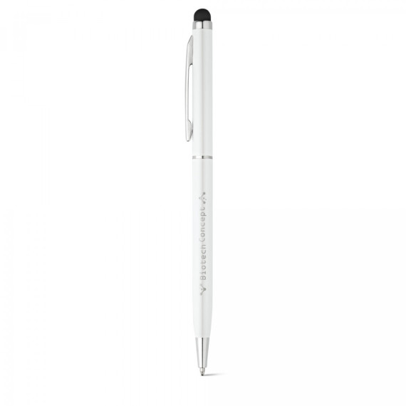 ZOE BK. Hliníkové kuličkové pero s dotykovou špičkou