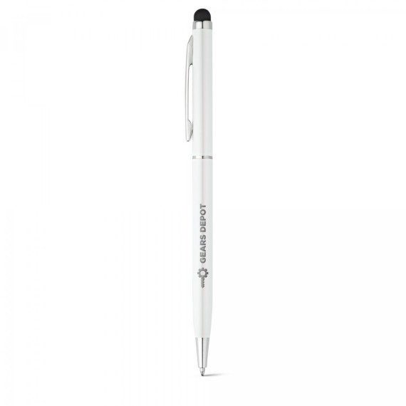 ZOE. Hliníkové kuličkové pero s otočným mechanismem a dotykovým hrotem