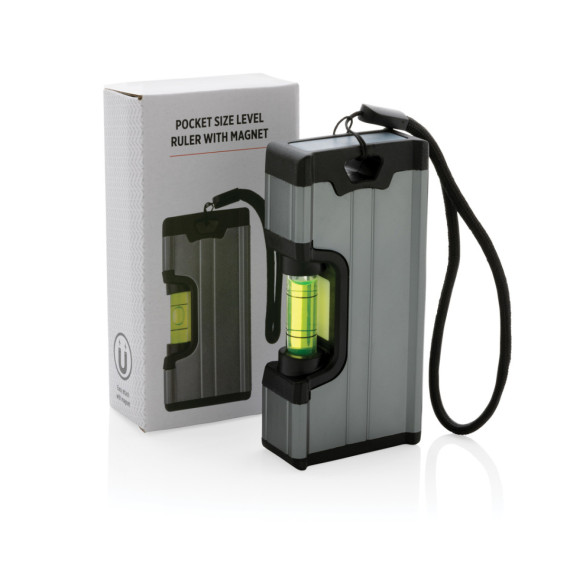 Kapesní pravítko s vodováhou a magnetem