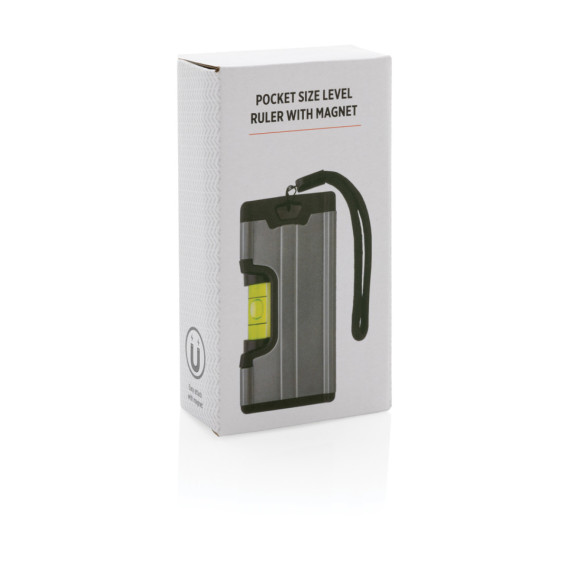 Kapesní pravítko s vodováhou a magnetem