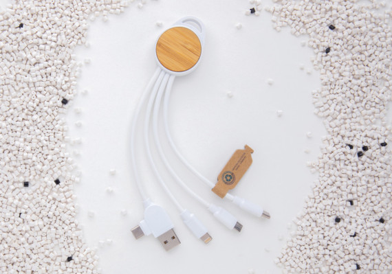 Kapesní nabíjecí kabel 6 v 1 Ontario z RCS recykl. plastu