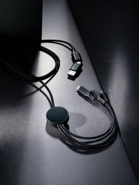 Nabíjecí kabel 6 v 1 Terra 120cm z RCS recykl. hliníku a TPE