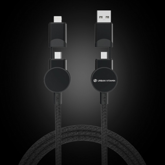 Nabíjecí kabel 6 v 1 Oakland 1,2m 45W z RCS recykl. plastu