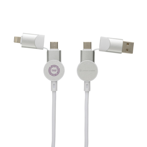 Nabíjecí kabel 6 v 1 Oakland 1,2m 45W z RCS recykl. plastu