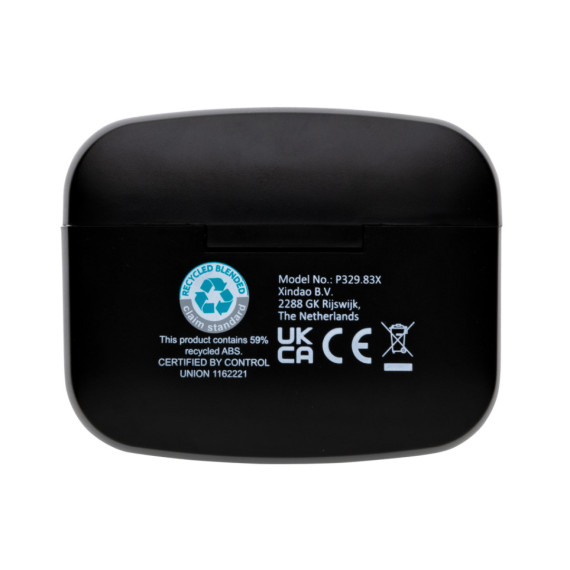 Swiss Peak TWS sluchátka s ANC z RCS recyklovaného plastu