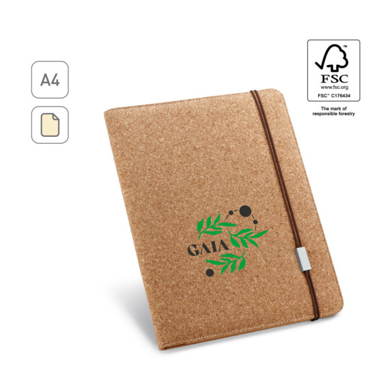 SERPA. Korková složka A4 s blokem hladkých stránky