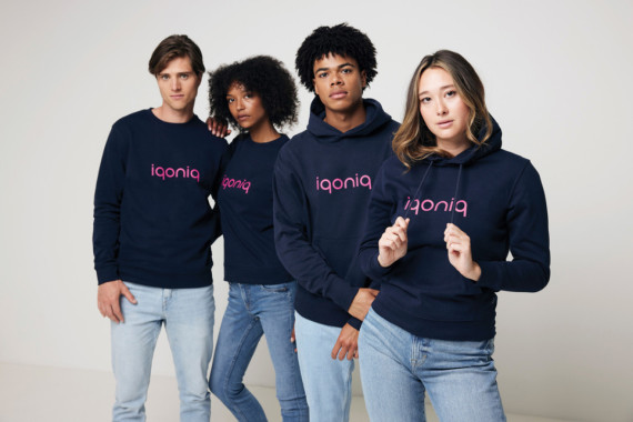 Mikina s kapucí IQONIQ Jasper z recykl. bavlny