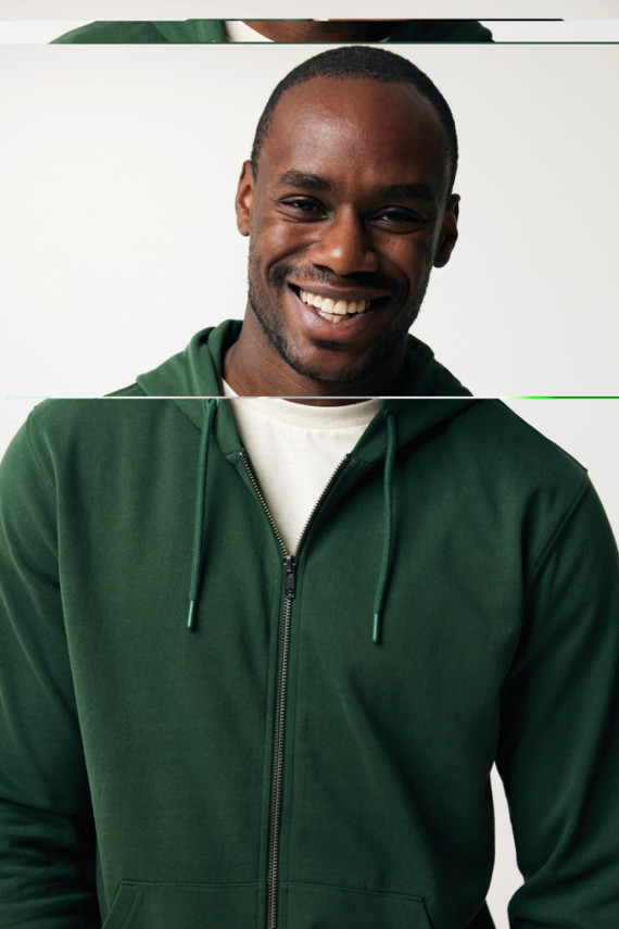 Mikina na zip s kapucí IQONIQ Abisko z recykl. bavlny