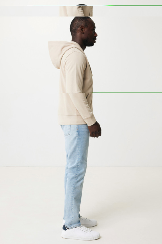 Mikina na zip s kapucí IQONIQ Abisko z recykl. bavlny