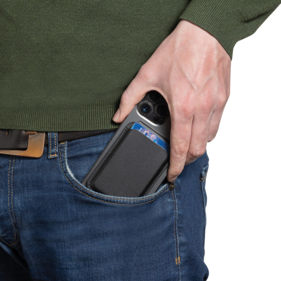 Magnetická peněženka na telefon Magstand RCS z recykl. PU