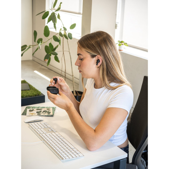 CAUBY. Bezdrátová sluchátka s ANC a 10 hodinovou výdrží baterie na recyklovaného ABS (100% rABS)