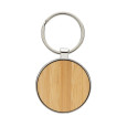 Kulatá klíčenka z RCS recykl. slitiny zinku s bambusem