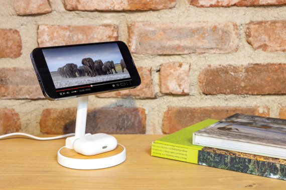 Stojánek Ontario s magnetickou bezdrát. nabíječkou 2v1