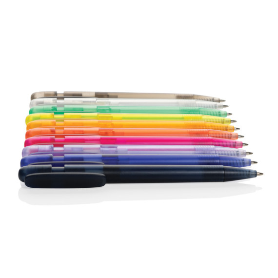 Průhledné pero Devin z GRS recykl. ABS