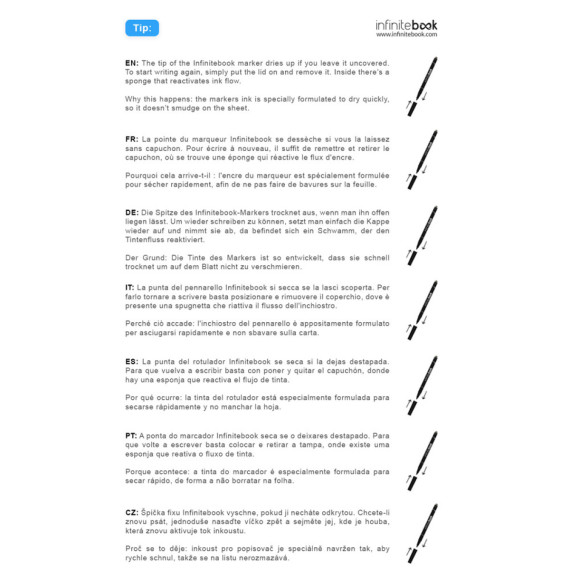 INFINITEBOOK PLAIN A5. Nekonečná kniha s flexibilním obalem a 15 obyčejnými tabulovými stránkami