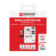 Cestovní adaptér SKROSS World MUV 2-pole s USB A a C