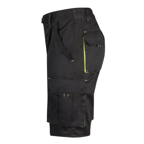 VL HEMERA. Dvoubarevné strečové bermudy s mnoha kapsami (240 g/m²), z bavlny (46 %), EME (38 %) a polyesteru (16 %)