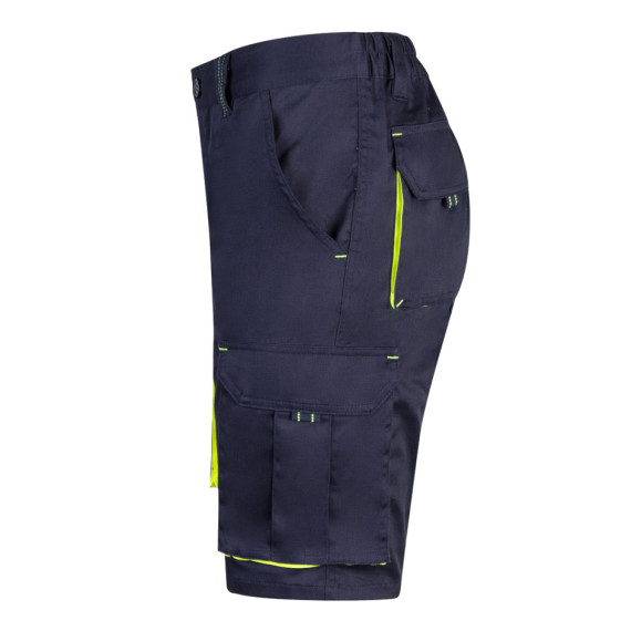 VL HEMERA. Dvoubarevné strečové bermudy s mnoha kapsami (240 g/m²), z bavlny (46 %), EME (38 %) a polyesteru (16 %)