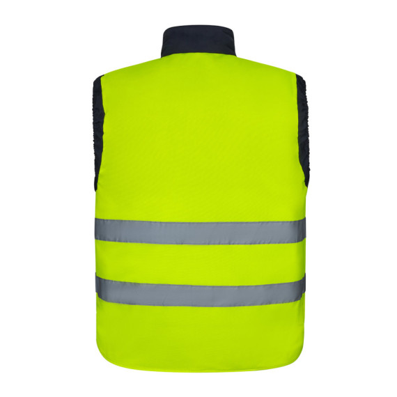 VL DIANA. Polstrovaná vesta (220 g/m²), oboustranná a vícekapsová, z polyesteru (100 %), se zapínáním na zip a oboustranným tahákem