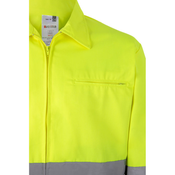 VL NEPTUNE. Dvoubarevná keprová bunda (210 g/m²) z polyesteru (80 %) a bavlny (20 %)