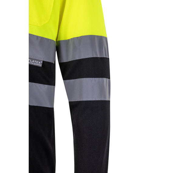 VL VULCAN LARGE. Dvoubarevná polokošile z ptačí perspektivy (160 g/m²) s dlouhým rukávem, z polyesteru (100 %)