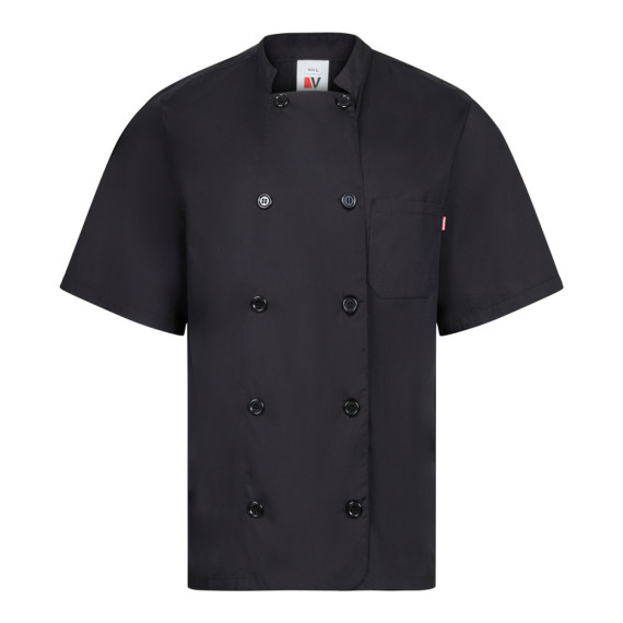 VL DURGA. Kuchyňská bunda s krátkým rukávem (110 g/m²) z bavlny (35 %) a polyesteru (65 %)