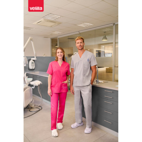 VL ILLAPA. Keprová tunika (190 g/m²) s krátkými rukávy z polyesteru (65 %) a bavlny (35 %)