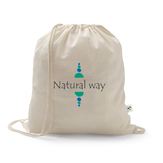 SALAMANCA. Taška na batoh ze recyklované bavlny (70%) a polyesteru (30% rPET) (150 g/m²)