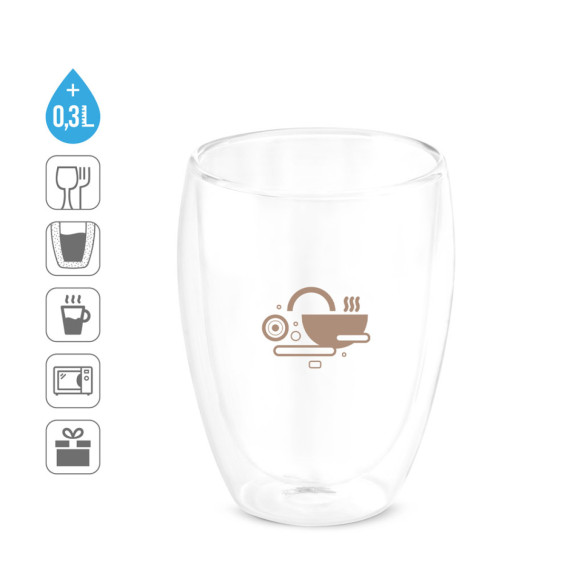 MACHIATO CUP. Hrnek z borosilikátového skla 350 ml