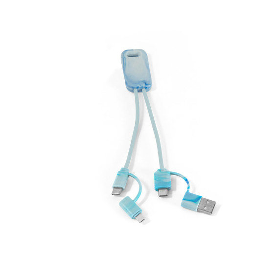 BERNERS. Superrychlý USB kabel 6v1 ve recyklovaného PET (100% rPET)