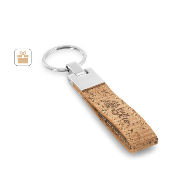 CORKS. Klíčenka z korku a kovu