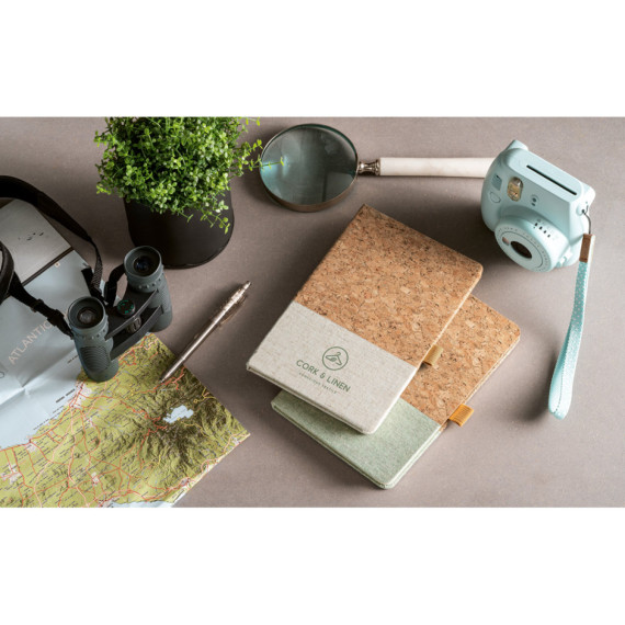 KLEE. Zápisník A5 z korku a lnu s linkovanými listy