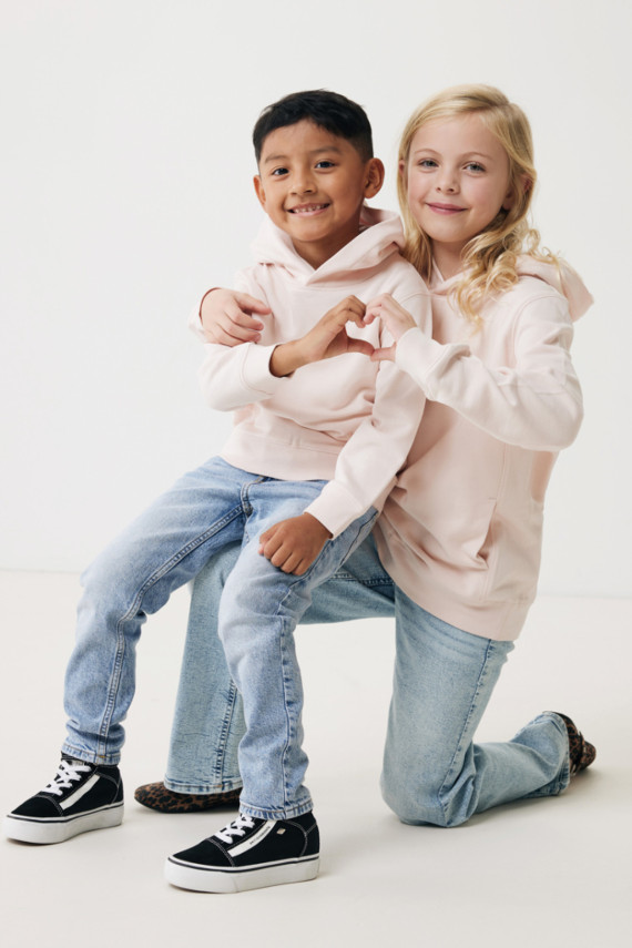 Dětská mikina s bočními kapsami IQONIQ Yengo z rec. bavlny