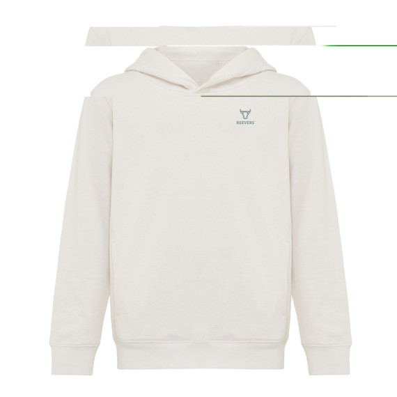 Dětská mikina s bočními kapsami IQONIQ Yengo z rec. bavlny