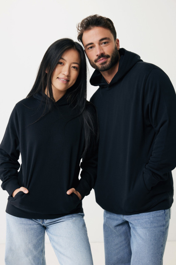 Mikina s kapucí a bočními kapsami IQONIQ Yengo z rec. bavlny