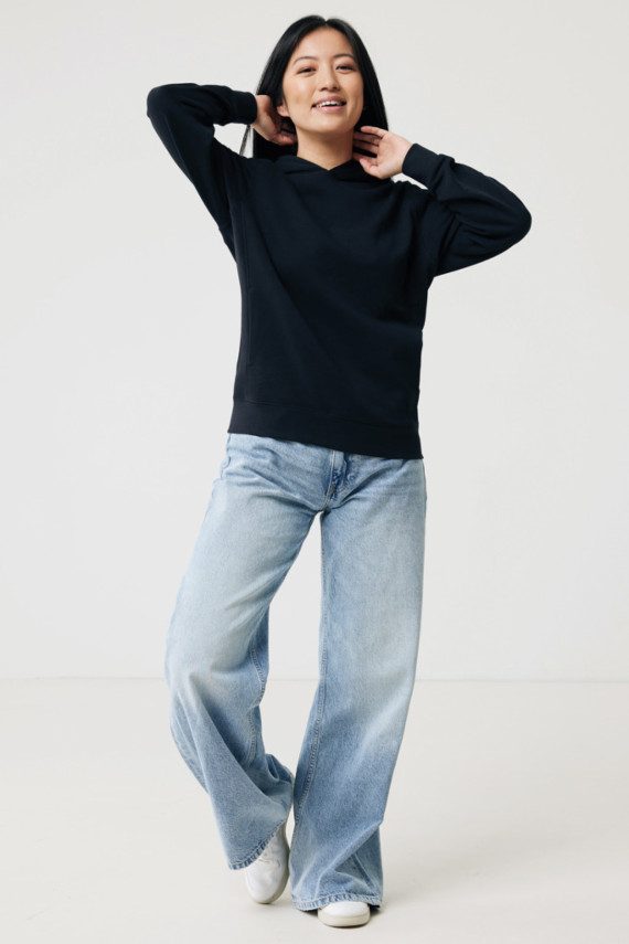 Mikina s kapucí a bočními kapsami IQONIQ Yengo z rec. bavlny