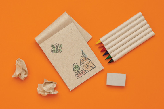 Sada 6ks barevných nekonečných tužek se zápisníkem Micki GRS