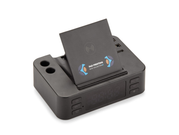 Budík s indukční nabíječkou CLOCKI