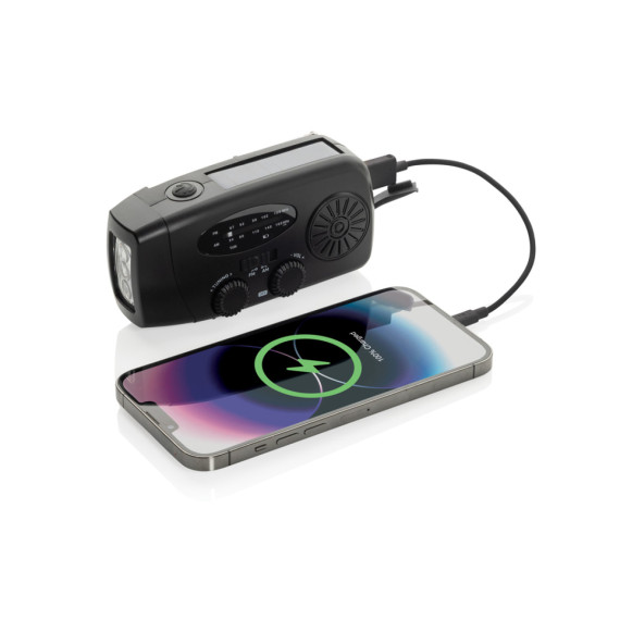 Nouzové rádio RescueWave RCS z recyklovaného plastu