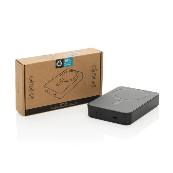 Magnetická powerbanka 10 000mAh Amporia z RCS RPET