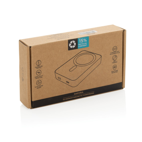 Magnetická powerbanka 10 000mAh Amporia z RCS RPET