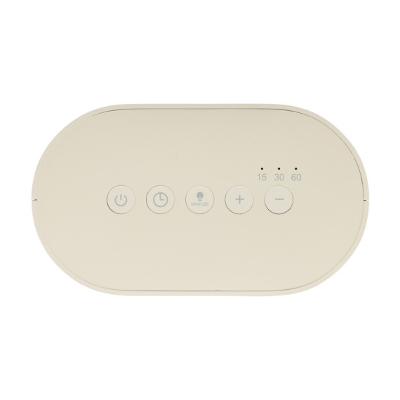 Budík s bílým šumem LumaRise z RCS recyklovaného plastu