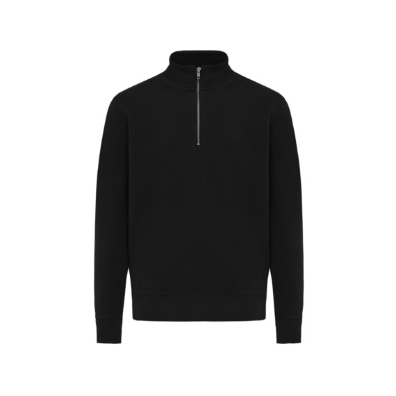 Svetr se čtvrtečním zipem IQONIQ Elgon z recykl. bavlny
