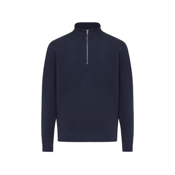 Svetr se čtvrtečním zipem IQONIQ Elgon z recykl. bavlny