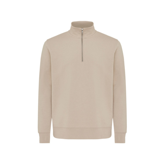 Svetr se čtvrtečním zipem IQONIQ Elgon z recykl. bavlny