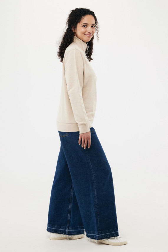 Svetr se čtvrtečním zipem IQONIQ Elgon z recykl. bavlny